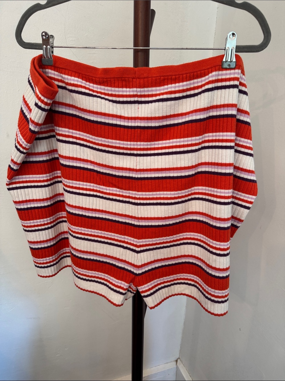 Old Navy white orange and purple striped high rise shorts size 4X - Picture 3 of 6